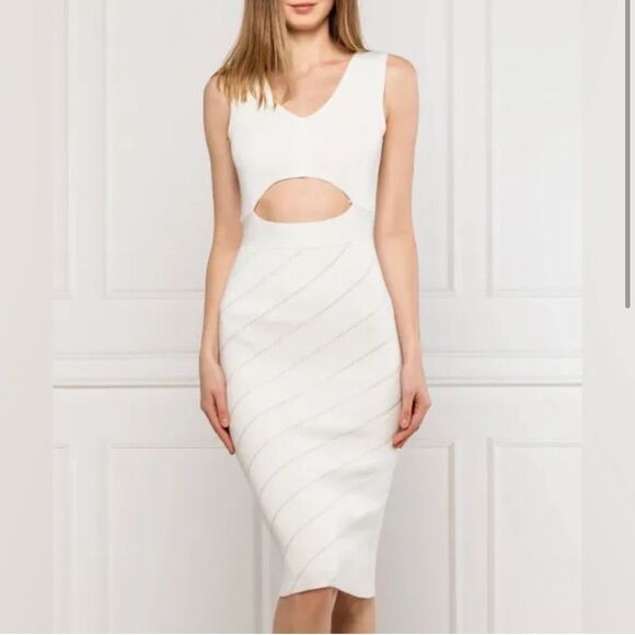 56 NWT 400.00 Pinko Nauru Abito Knit Shift dress Medium - Picture 2 of 5